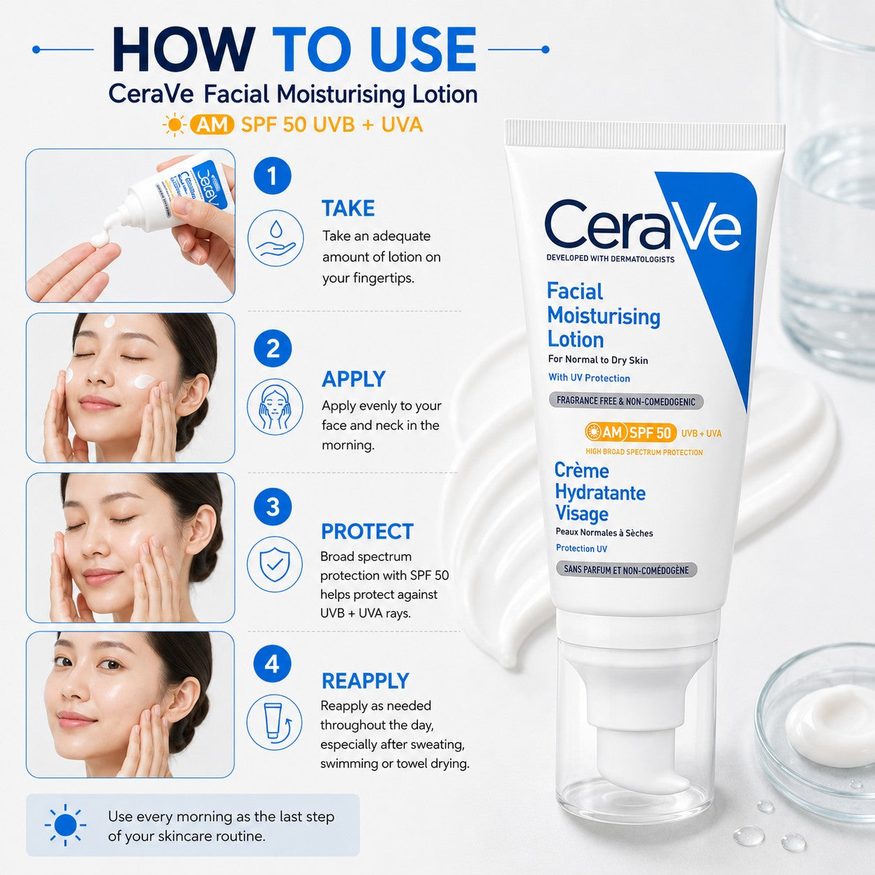 CeraVe AM Facial Moisturizing Lotion with SPF 50