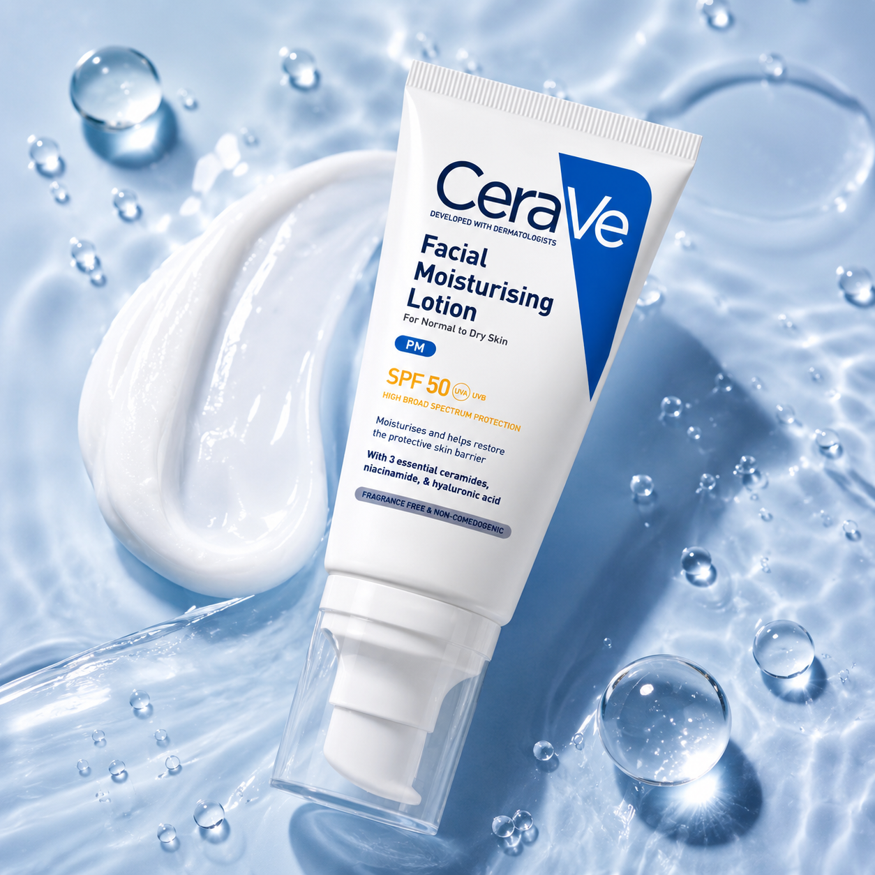 CeraVe PM Facial Moisturizing Lotion with SPF50