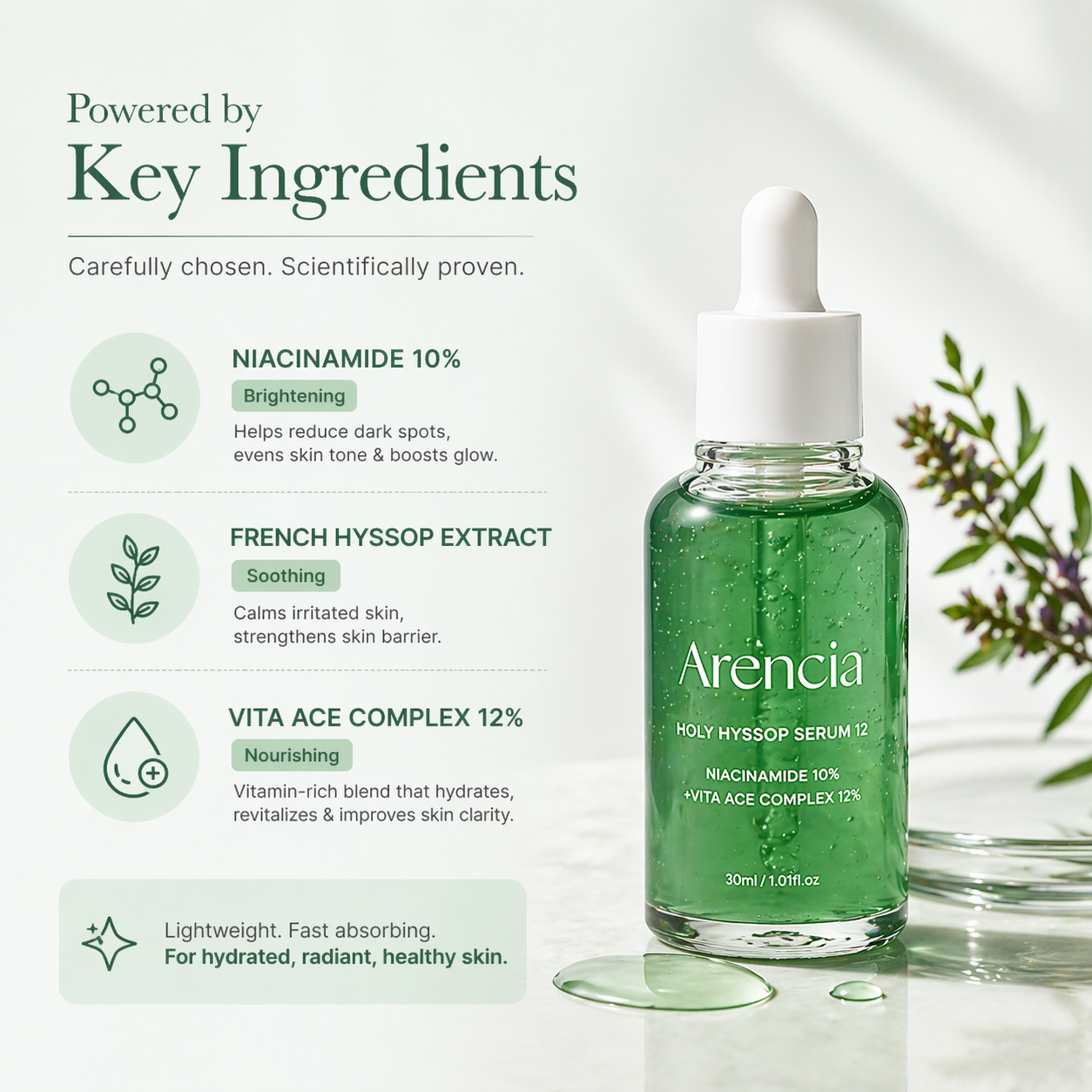 Arencia Holy Hyssop Serum 12 [30ml]