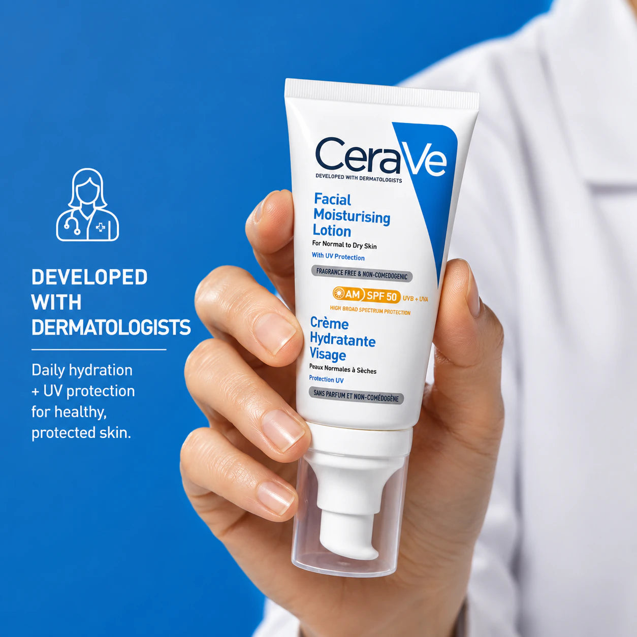 CeraVe AM Facial Moisturizing Lotion with SPF 50