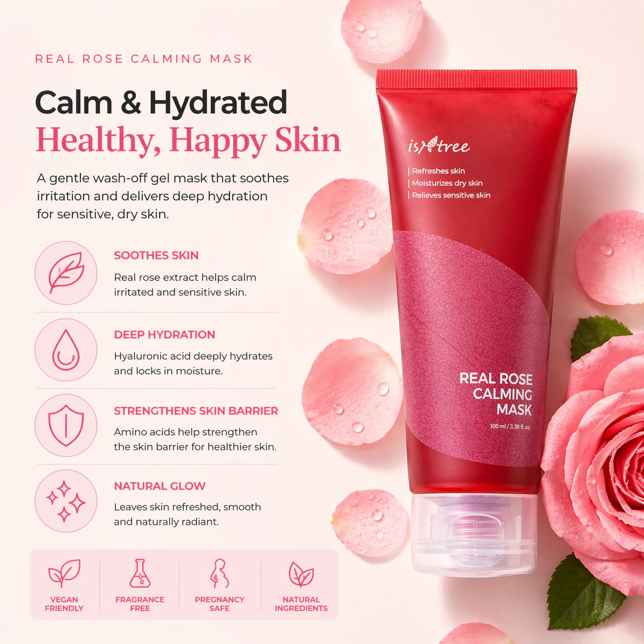 Isntree Real Rose Calming Mask [100ml]