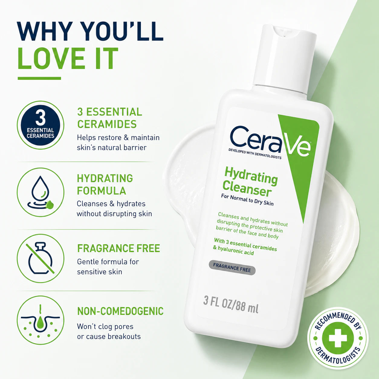 CeraVe Hydrating Cleanser for Dry Skin