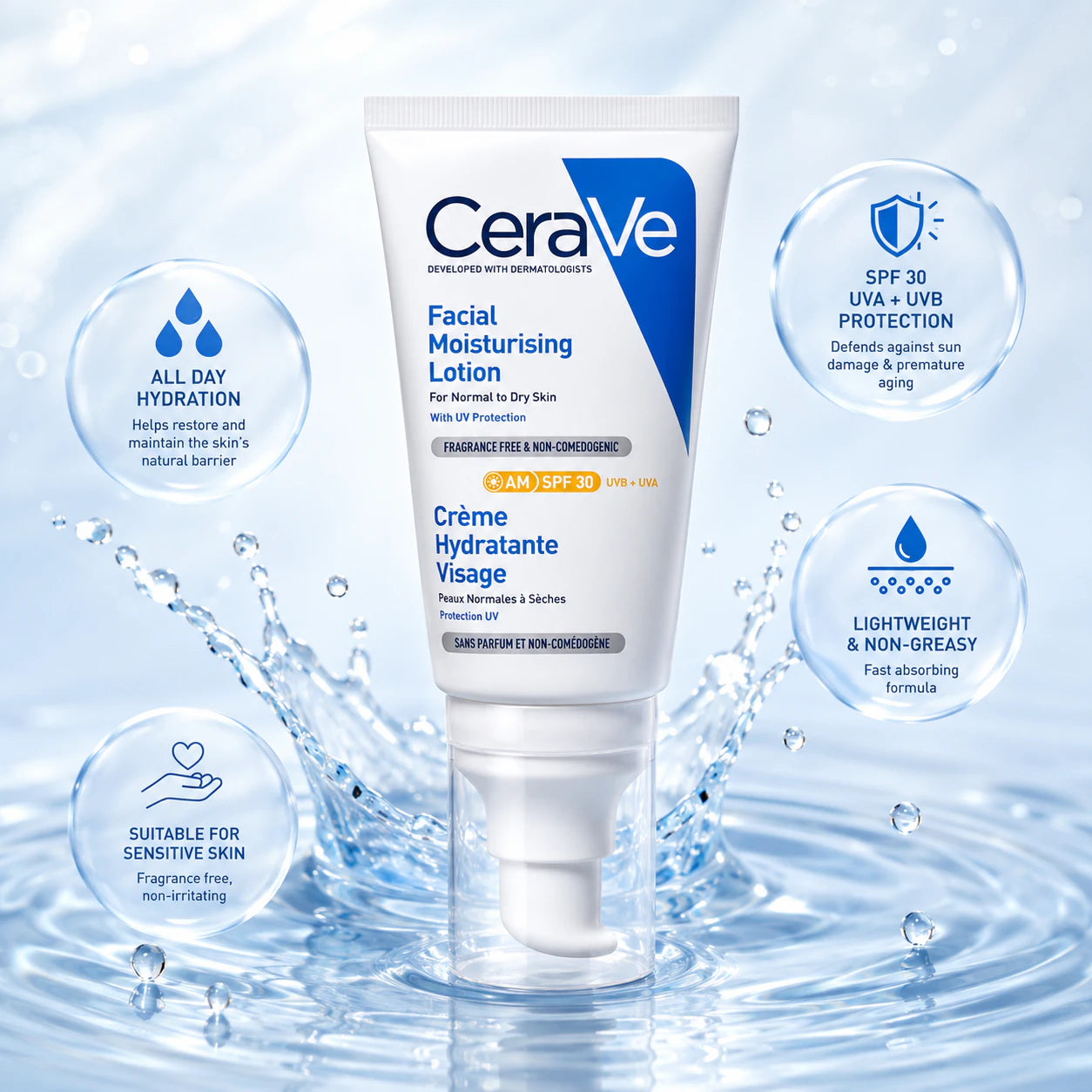 CeraVe AM Facial Moisturizing Lotion with SPF 30