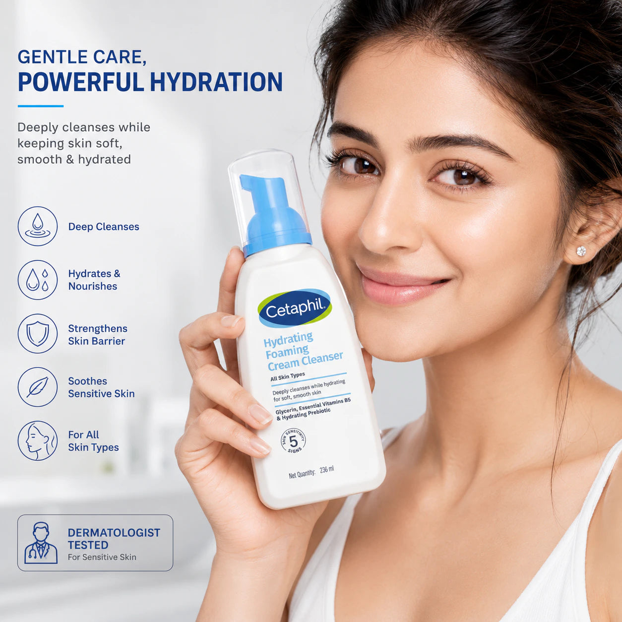 Cetaphil Hydrating Foaming Cream Cleanser