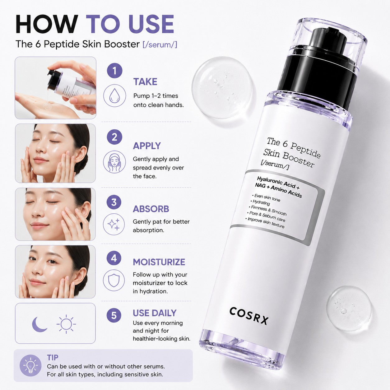 COSRX The 6 Peptide Skin Booster Serum