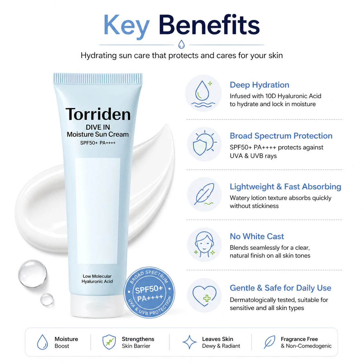 Torriden Dive In Moisture Sun Cream SPF+ PA++++ [60ml]