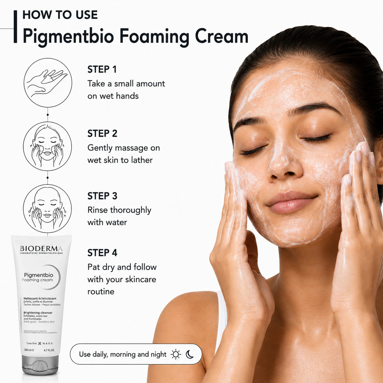 Bioderma Pigment Bio Foaming Cream - Brightening Cleanser