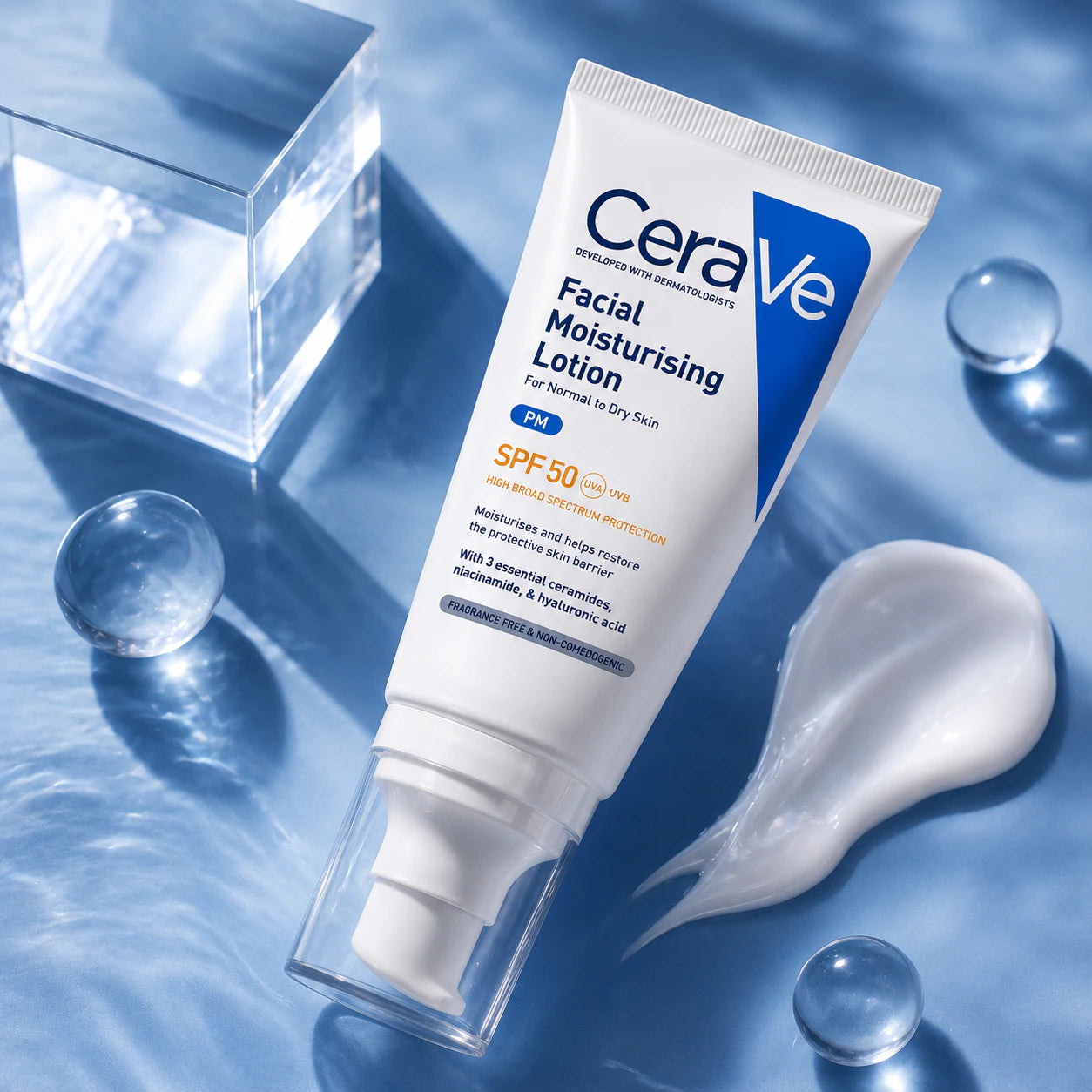 CeraVe PM Facial Moisturizing Lotion with SPF50