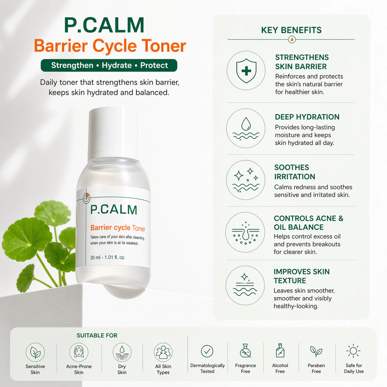 P.Calm Barrier Cycle Toner [30ml]