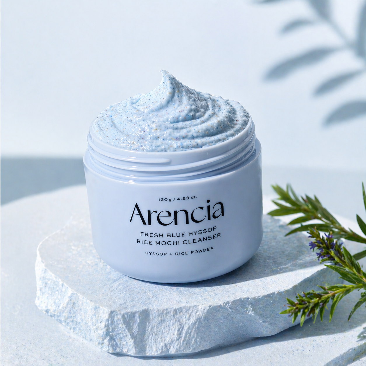 Arencia Fresh Blue Hyssop Rice Mochi Cleanser (120g)