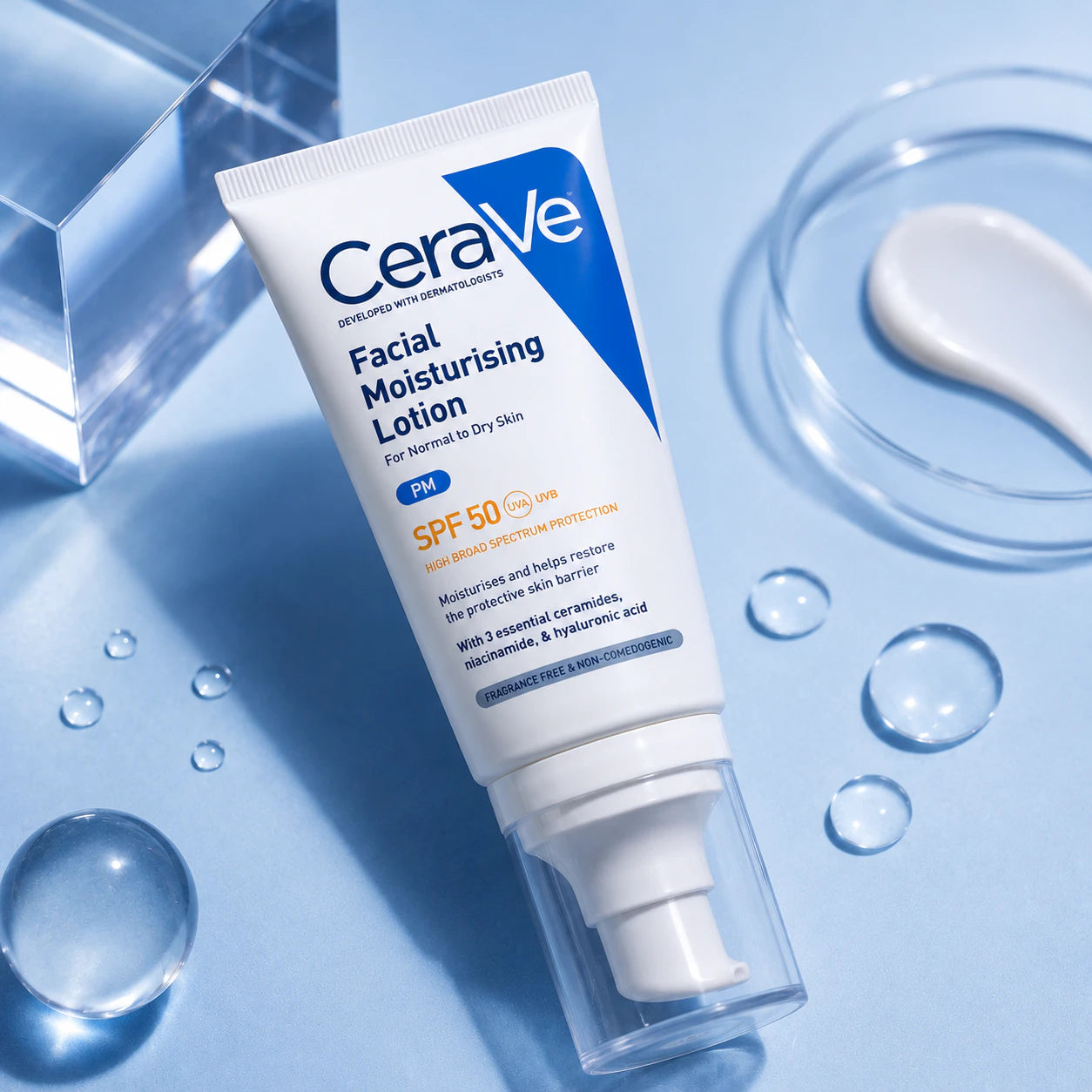CeraVe PM Facial Moisturizing Lotion with SPF50