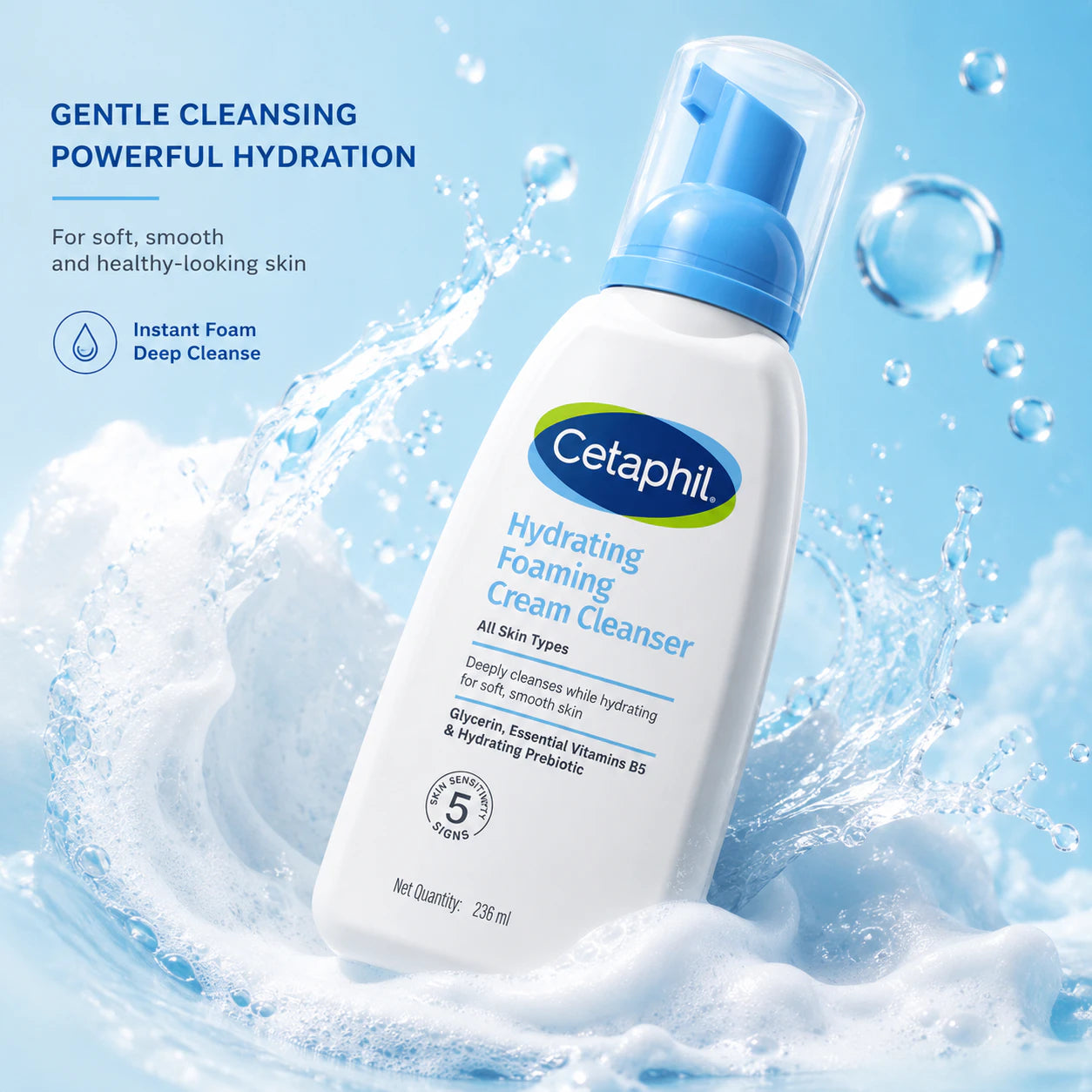 Cetaphil Hydrating Foaming Cream Cleanser
