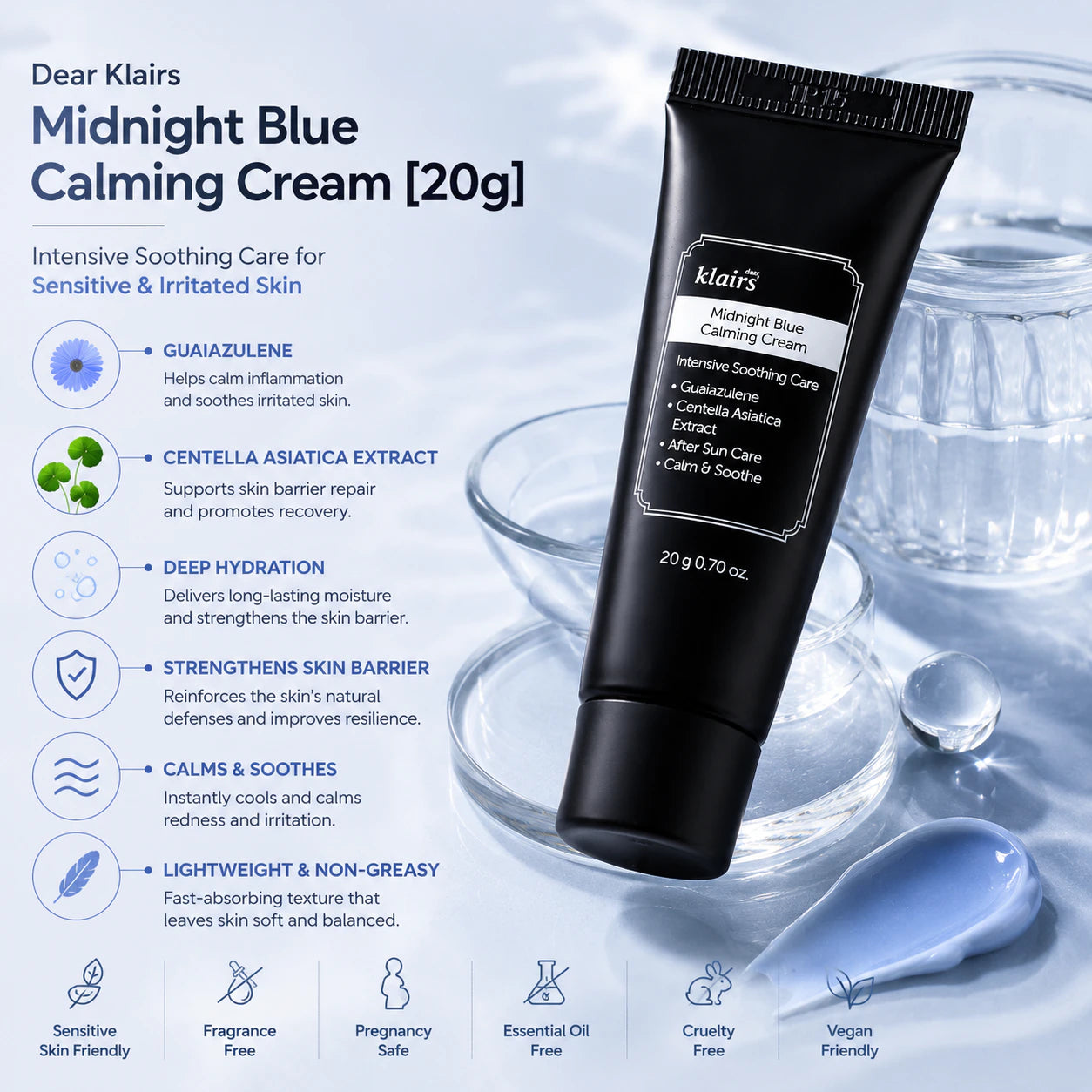 Dear, Klairs Midnight Blue Calming Cream