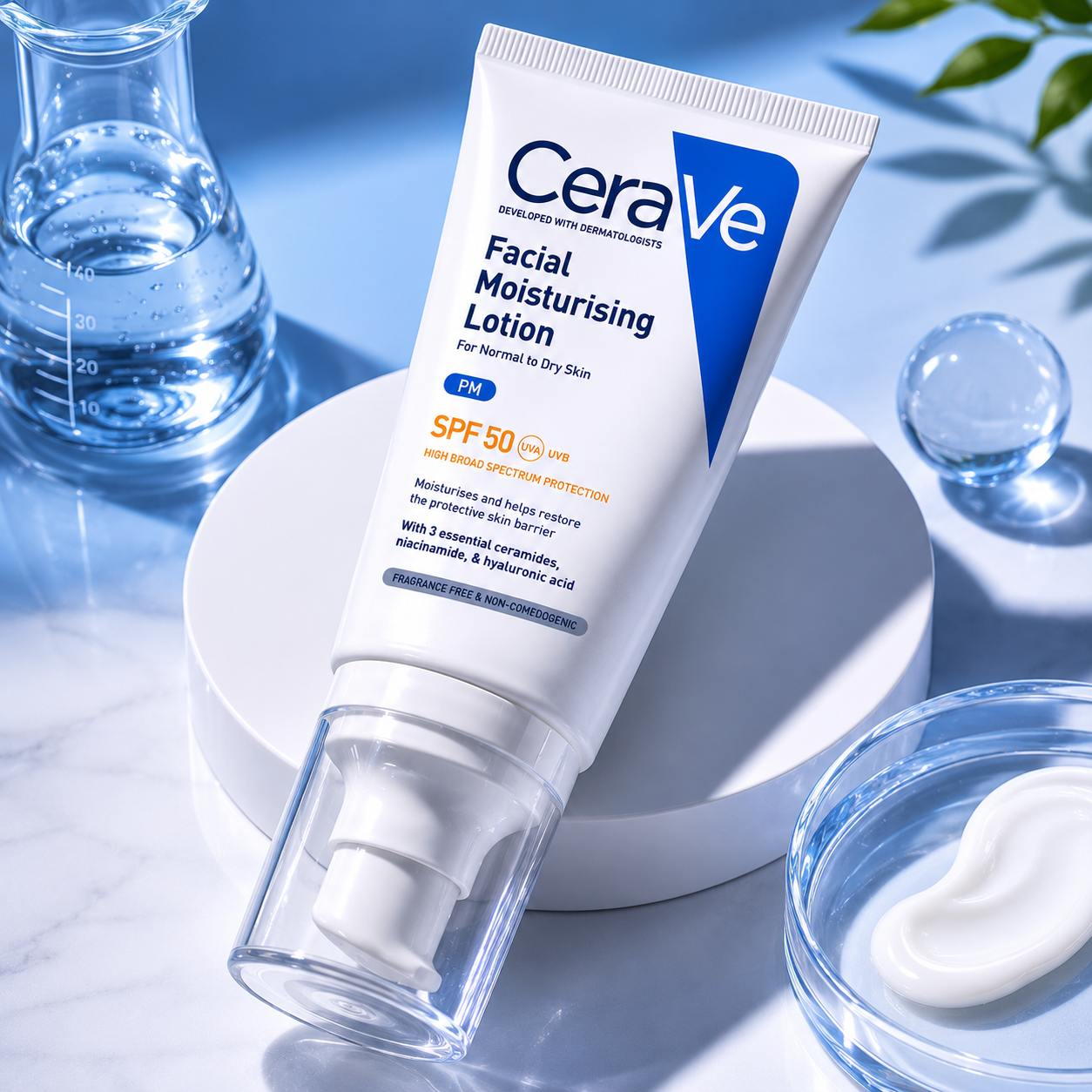 CeraVe PM Facial Moisturizing Lotion with SPF50