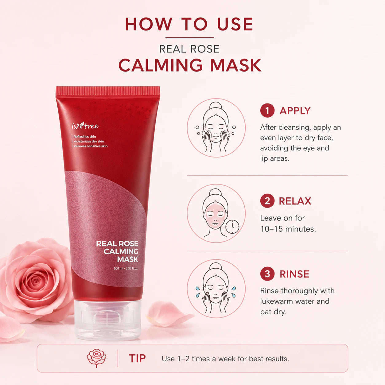 Isntree Real Rose Calming Mask [100ml]