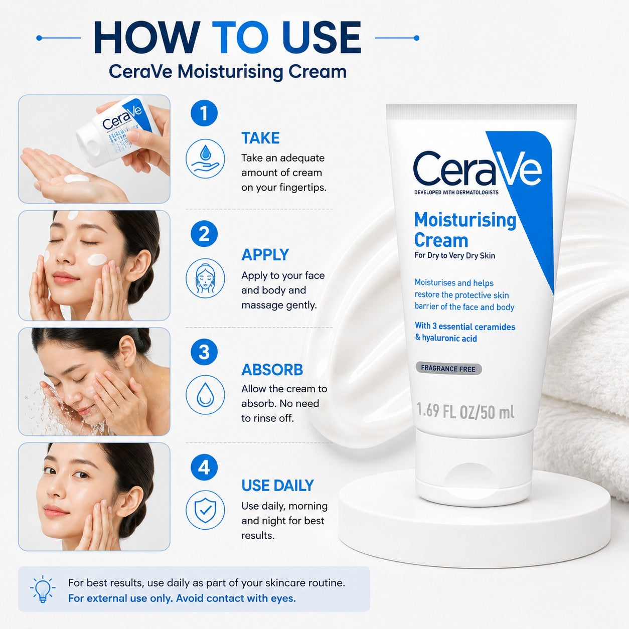 CeraVe Moisturizing Cream for Dry Skin