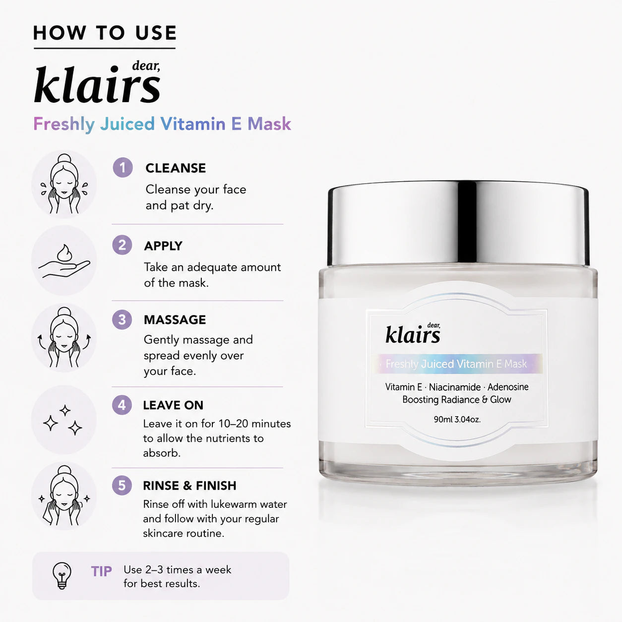 Dear, Klairs Freshly Juiced Vitamin E Mask