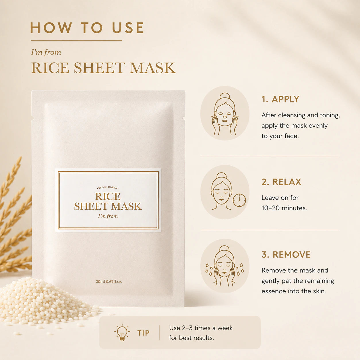 I'm From Rice Sheet Mask [20ml]