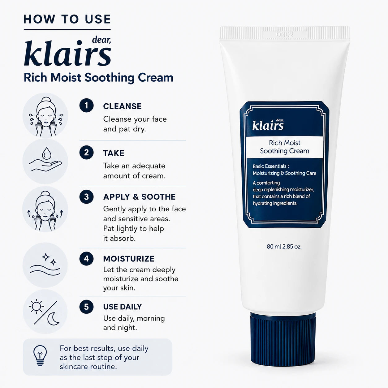 Dear, Klairs Rich Moist Soothing Cream