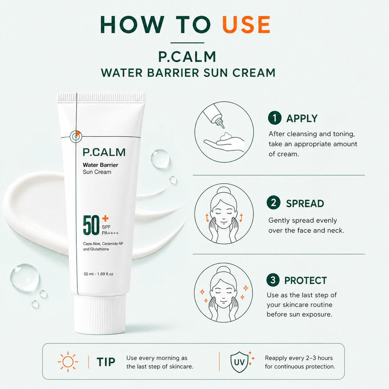 P.Calm Water Barrier Sunscreen [50ml]