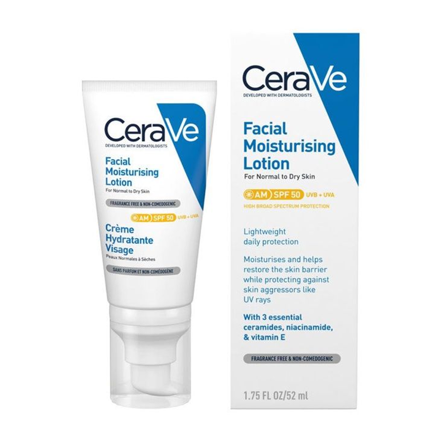 CeraVe AM Facial Moisturizing Lotion with SPF 50